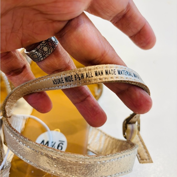 Andiamo Comfort & style Gold Beaded Sandals Women’s 9.5W New without tag - Picture 6 of 12